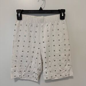 Carmar Crystal Studded Biker Shorts